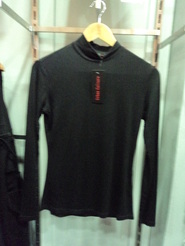 Black High Neck Fitted Top