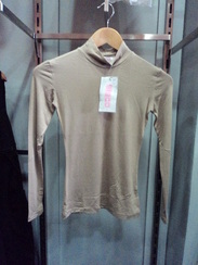 Mocha High Neck Fitted Top